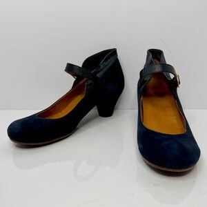 Chie Mihara Suede Mary-Jane Heels